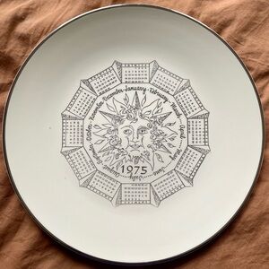 Rosenthal Sunburst Calendar Plate 1975